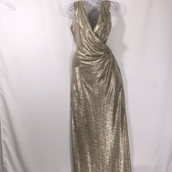 Ralph Lauren Dresses & Skirts - LAUREN RALPH LAUREN shimmery gold formal gown